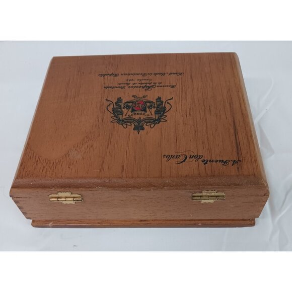 Arturo Fuente Don Carlos Empty Wooden Cigar Box 8 1/4" x 6 5/8" Crafts Stash GUC - Picture 5 of 13